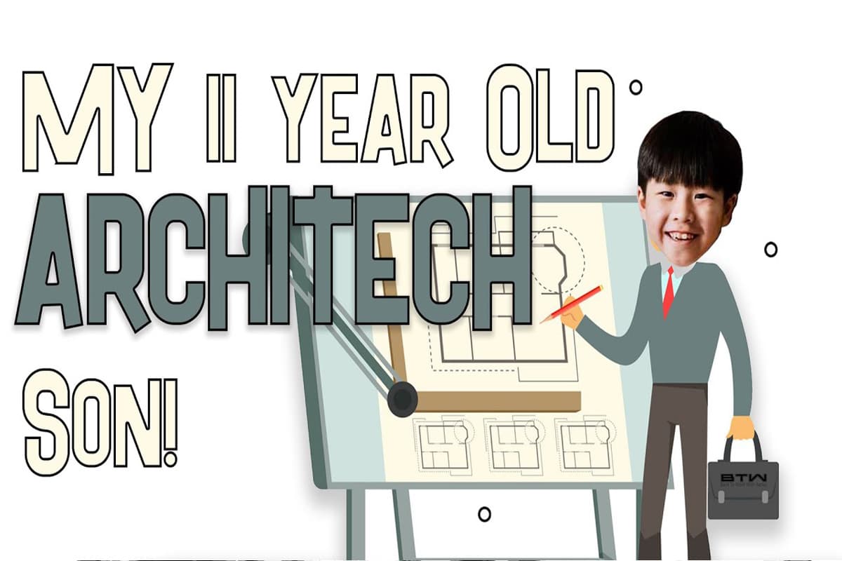 My 11 year old architect son!